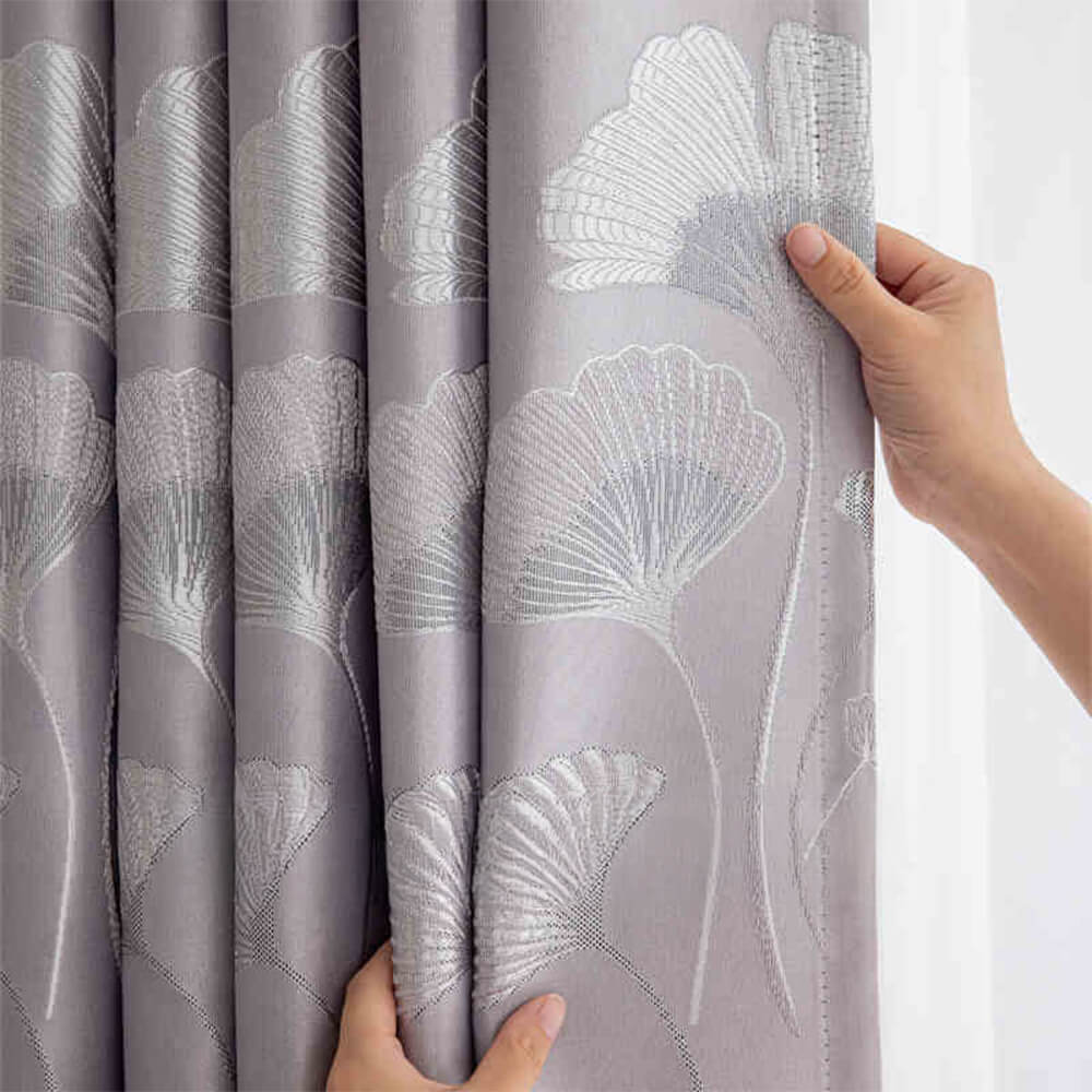 Refined Jacquard Breathable Noise Reduction Blackout Curtains